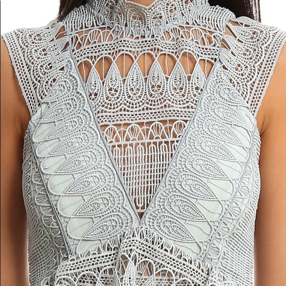 Self Portrait Teardrop Guipure Lace Mini Dress - Picture 6 of 10